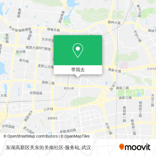 东湖高新区关东街关南社区-服务站地图