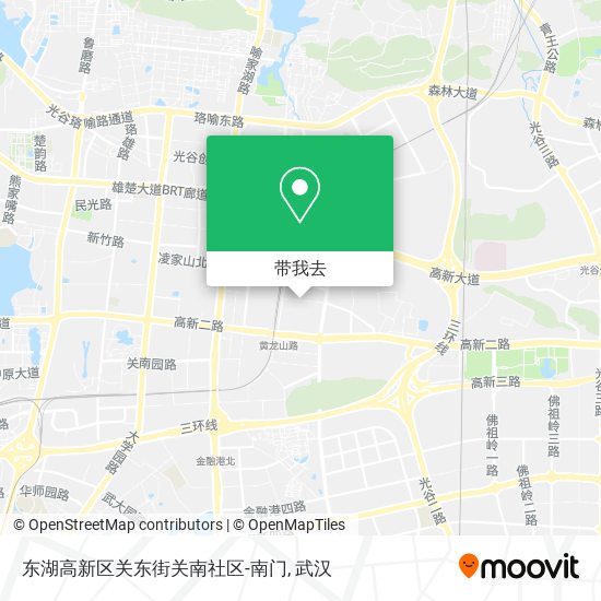 东湖高新区关东街关南社区-南门地图