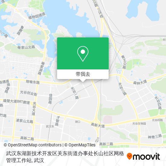 武汉东湖新技术开发区关东街道办事处长山社区网格管理工作站地图
