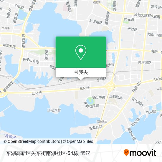 东湖高新区关东街南湖社区-54栋地图