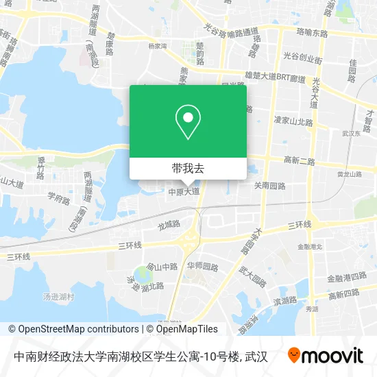 中南财经政法大学南湖校区学生公寓-10号楼地图