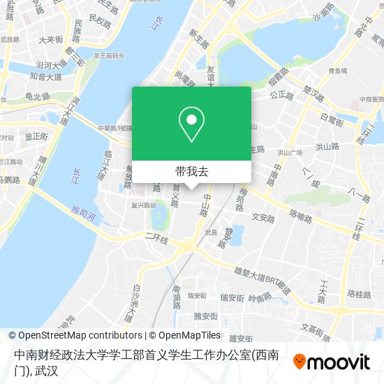 中南财经政法大学学工部首义学生工作办公室(西南门)地图