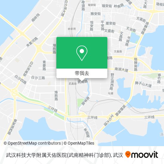 武汉科技大学附属天佑医院(武南精神科门诊部)地图