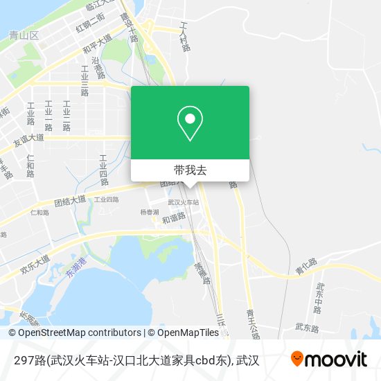 297路(武汉火车站-汉口北大道家具cbd东)地图