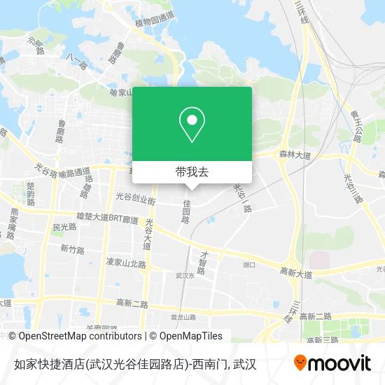 如家快捷酒店(武汉光谷佳园路店)-西南门地图