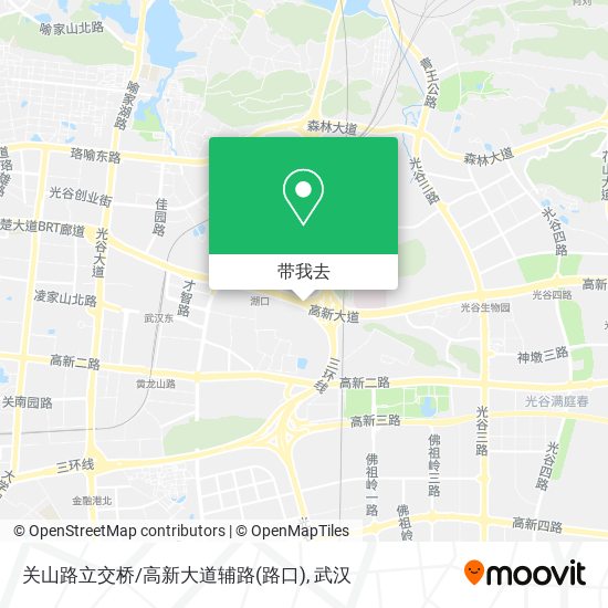 关山路立交桥/高新大道辅路(路口)地图