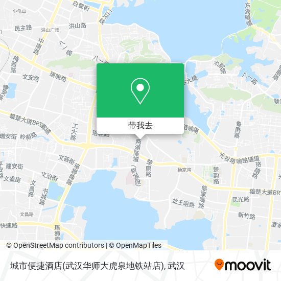 城市便捷酒店(武汉华师大虎泉地铁站店)地图