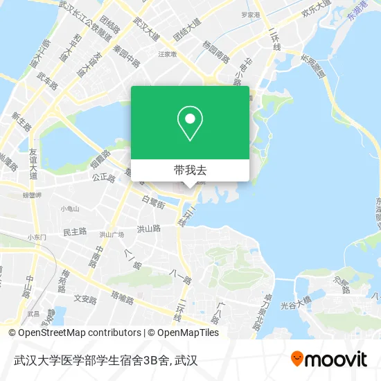 武汉大学医学部学生宿舍3B舍地图