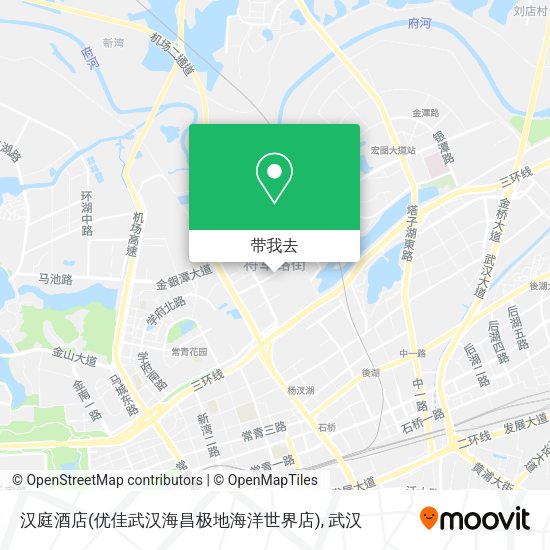 汉庭酒店(优佳武汉海昌极地海洋世界店)地图