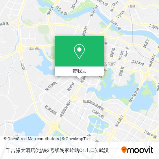千吉缘大酒店(地铁3号线陶家岭站C1出口)地图