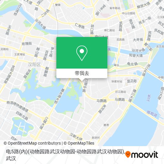 电5路(内)(动物园路武汉动物园-动物园路武汉动物园)地图