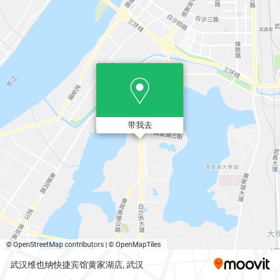 武汉维也纳快捷宾馆黄家湖店地图