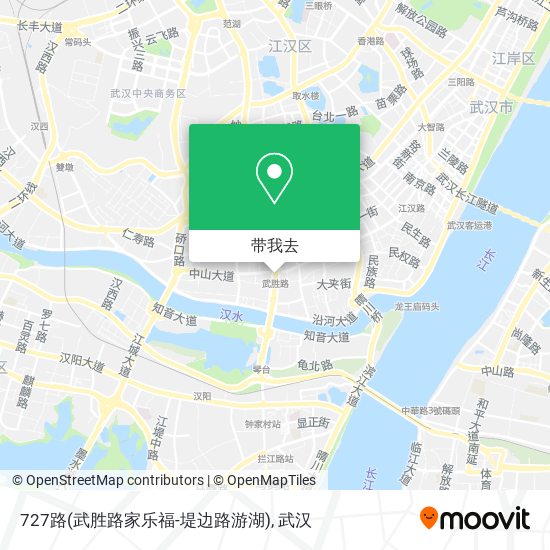 727路(武胜路家乐福-堤边路游湖)地图