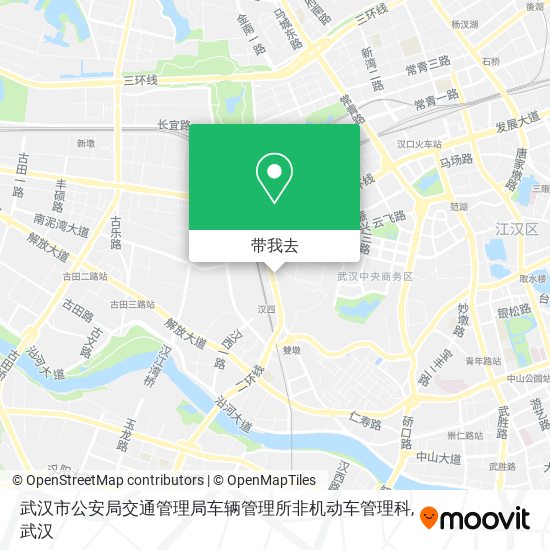 武汉市公安局交通管理局车辆管理所非机动车管理科地图
