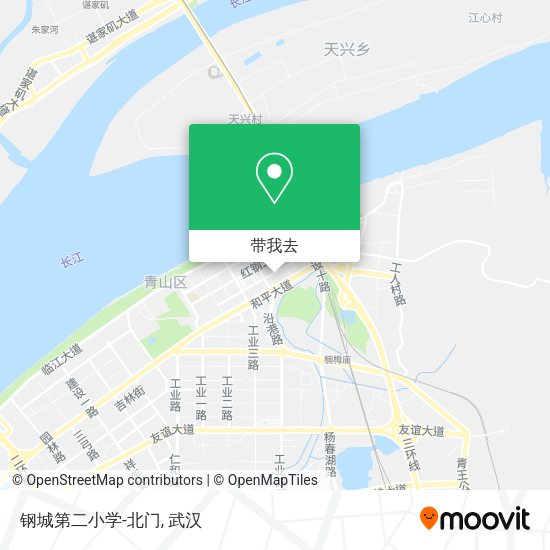 钢城第二小学-北门地图
