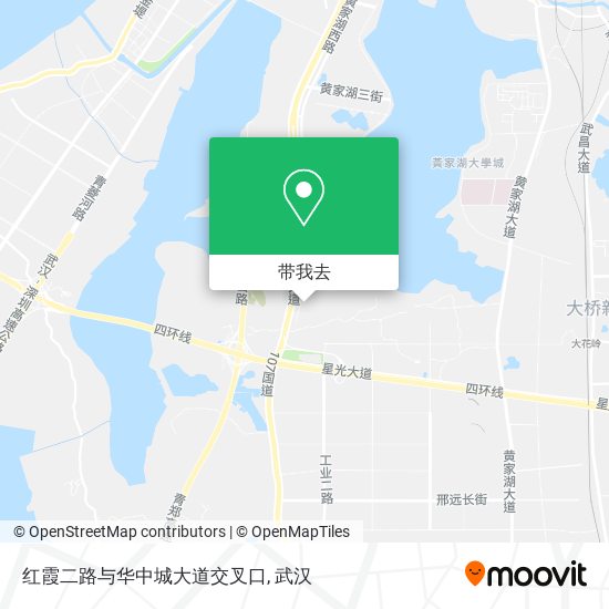 红霞二路与华中城大道交叉口地图
