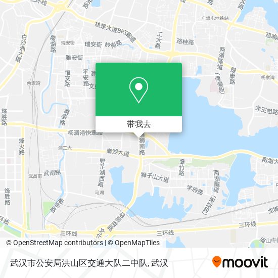 武汉市公安局洪山区交通大队二中队地图