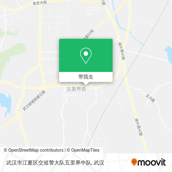 武汉市江夏区交巡警大队五里界中队地图
