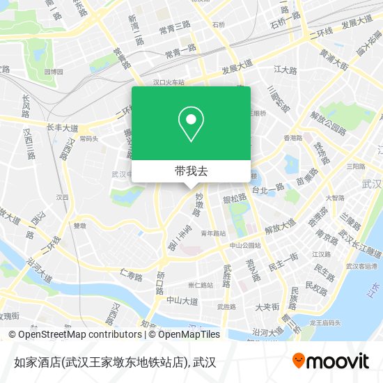 如家酒店(武汉王家墩东地铁站店)地图