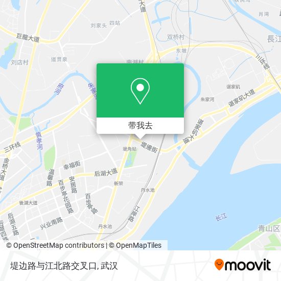 堤边路与江北路交叉口地图