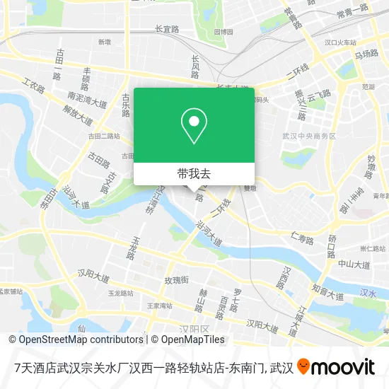 7天酒店武汉宗关水厂汉西一路轻轨站店-东南门地图