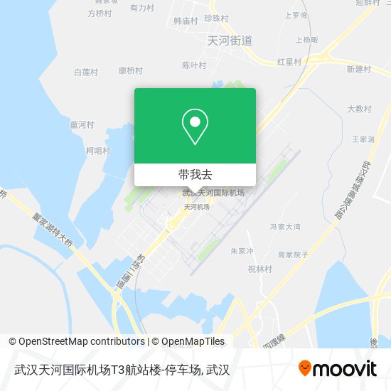 武汉天河国际机场T3航站楼-停车场地图