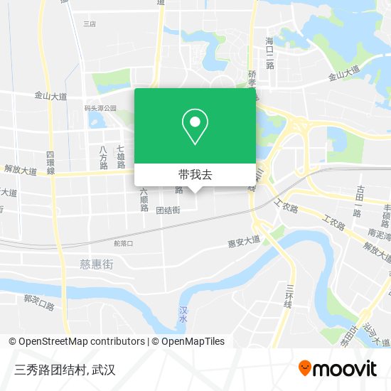 三秀路团结村地图