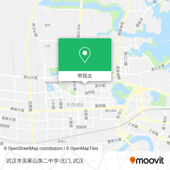 武汉市吴家山第二中学-北门地图