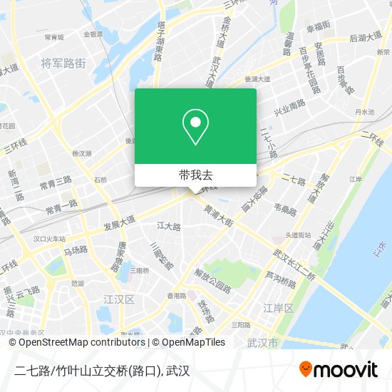 二七路/竹叶山立交桥(路口)地图