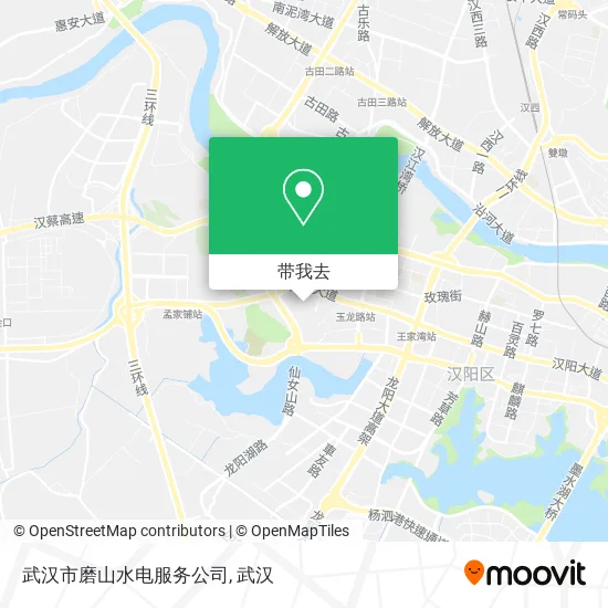 武汉市磨山水电服务公司地图