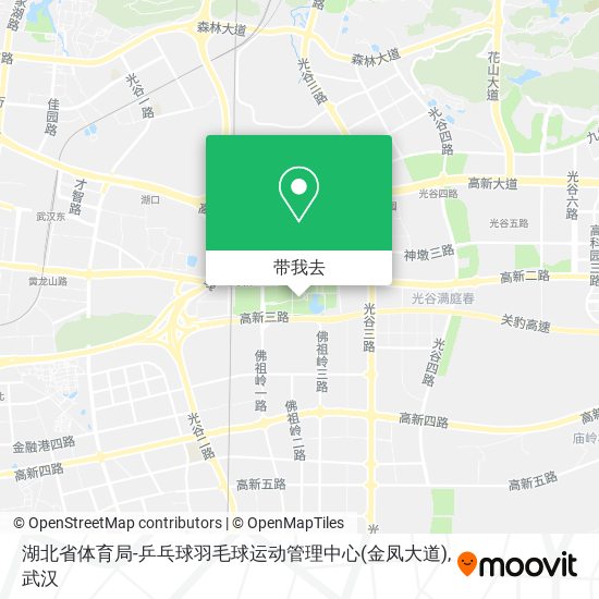湖北省体育局-乒乓球羽毛球运动管理中心(金凤大道)地图