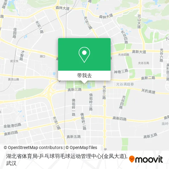 湖北省体育局-乒乓球羽毛球运动管理中心(金凤大道)地图