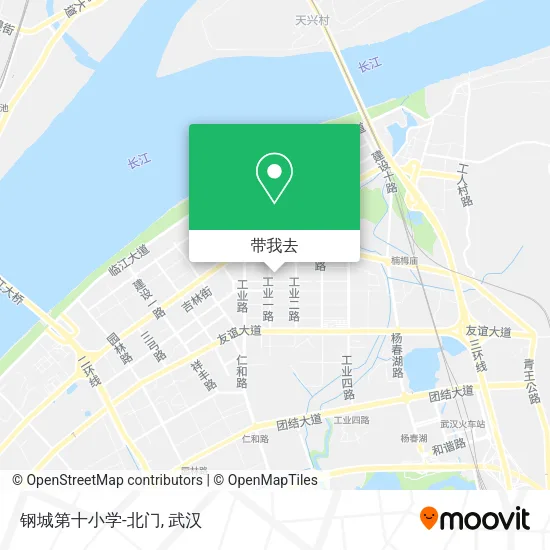 钢城第十小学-北门地图