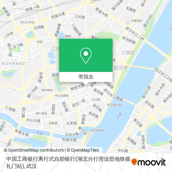 中国工商银行离行式自助银行(湖北分行营业部地铁循礼门站)地图
