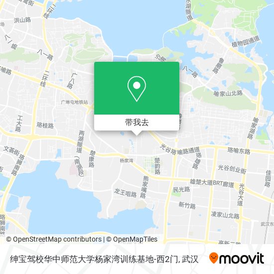 绅宝驾校华中师范大学杨家湾训练基地-西2门地图