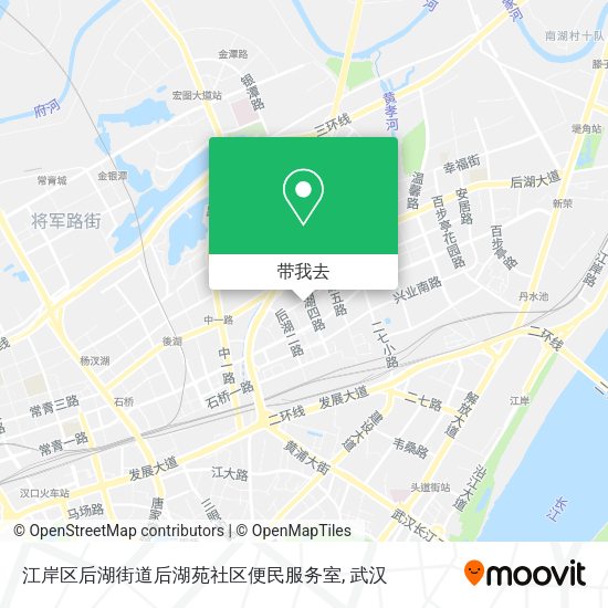 江岸区后湖街道后湖苑社区便民服务室地图
