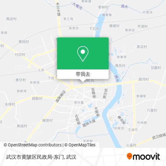 武汉市黄陂区民政局-东门地图