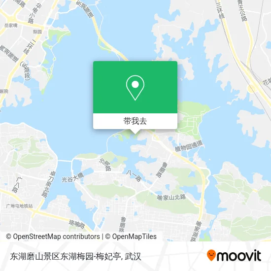 东湖磨山景区东湖梅园-梅妃亭地图