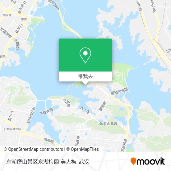 东湖磨山景区东湖梅园-美人梅地图