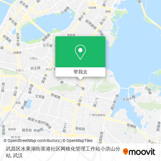 武昌区水果湖街茶港社区网格化管理工作站小洪山分站地图