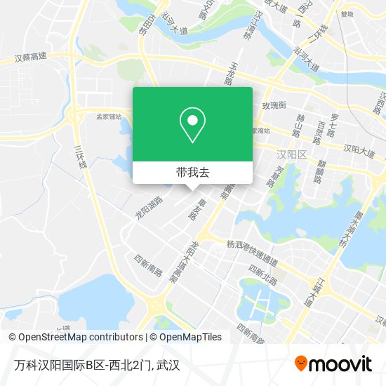 万科汉阳国际B区-西北2门地图