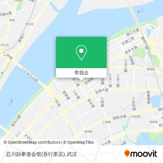 忍川跆拳道会馆(吾行里店)地图