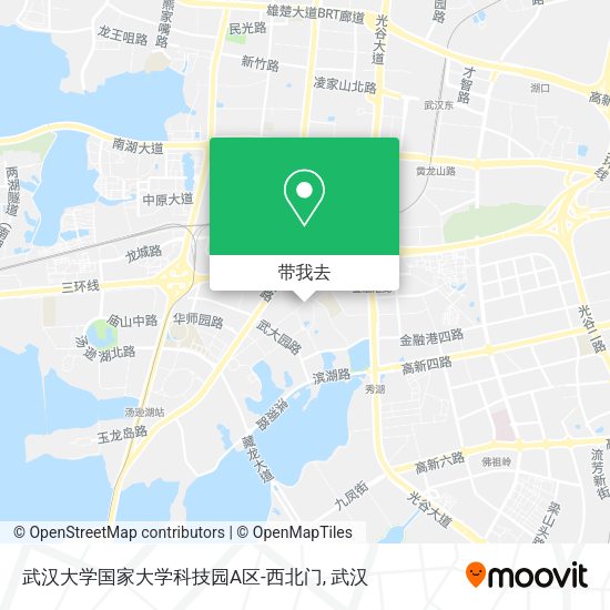 武汉大学国家大学科技园A区-西北门地图