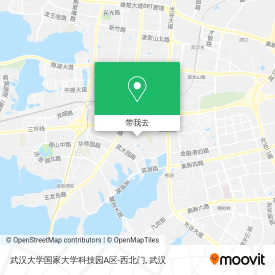 武汉大学国家大学科技园A区-西北门地图