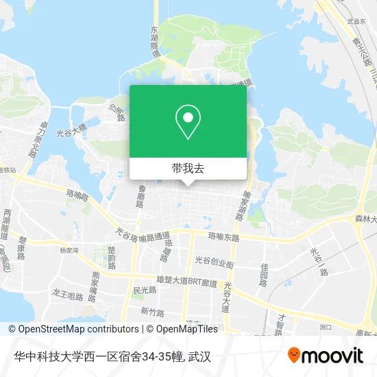 华中科技大学西一区宿舍34-35幢地图