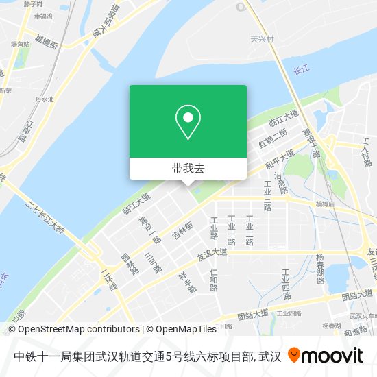 中铁十一局集团武汉轨道交通5号线六标项目部地图