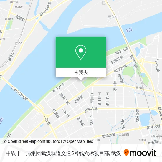 中铁十一局集团武汉轨道交通5号线六标项目部地图