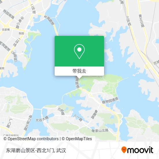 东湖磨山景区-西北1门地图