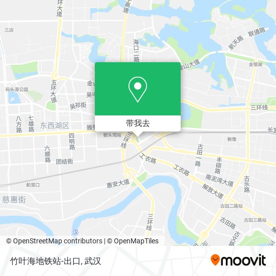 竹叶海地铁站-出口地图