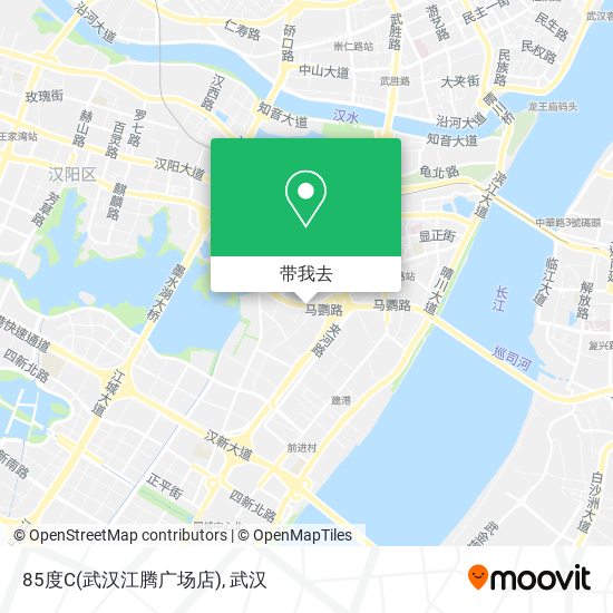 85度C(武汉江腾广场店)地图